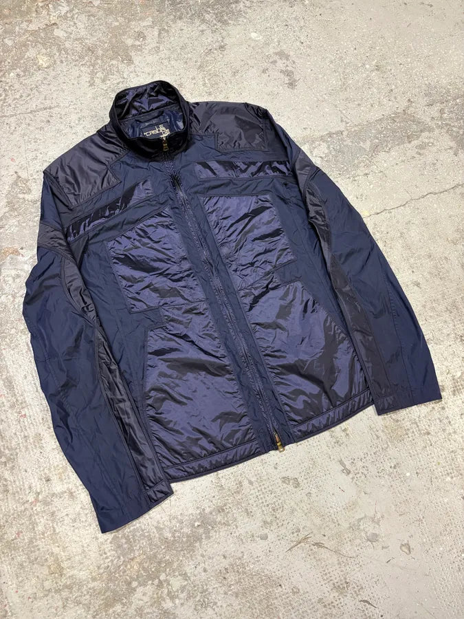 2000s Marithé + François Girbaud Navy Tactical Twisted Jacket PbOlozg 3