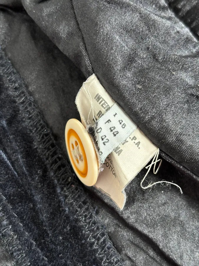 2000s Marithé + François Girbaud Navy Velvet Floral Blazer Jacket EBTyhAm 11