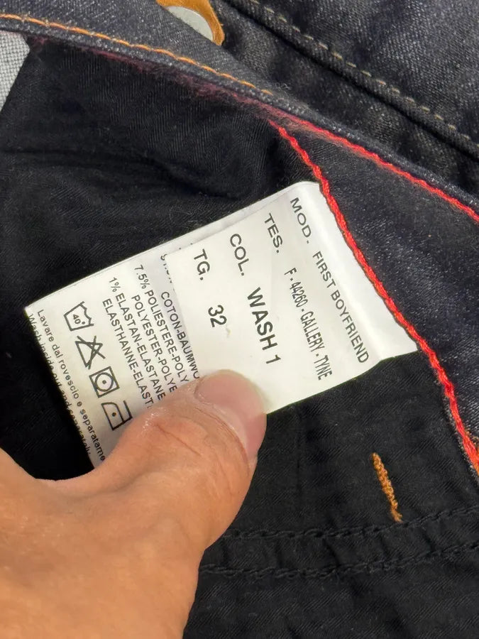 2000s Marithé + François Girbaud Navy Waxed Effect Slim Pants TojxqjZ 5