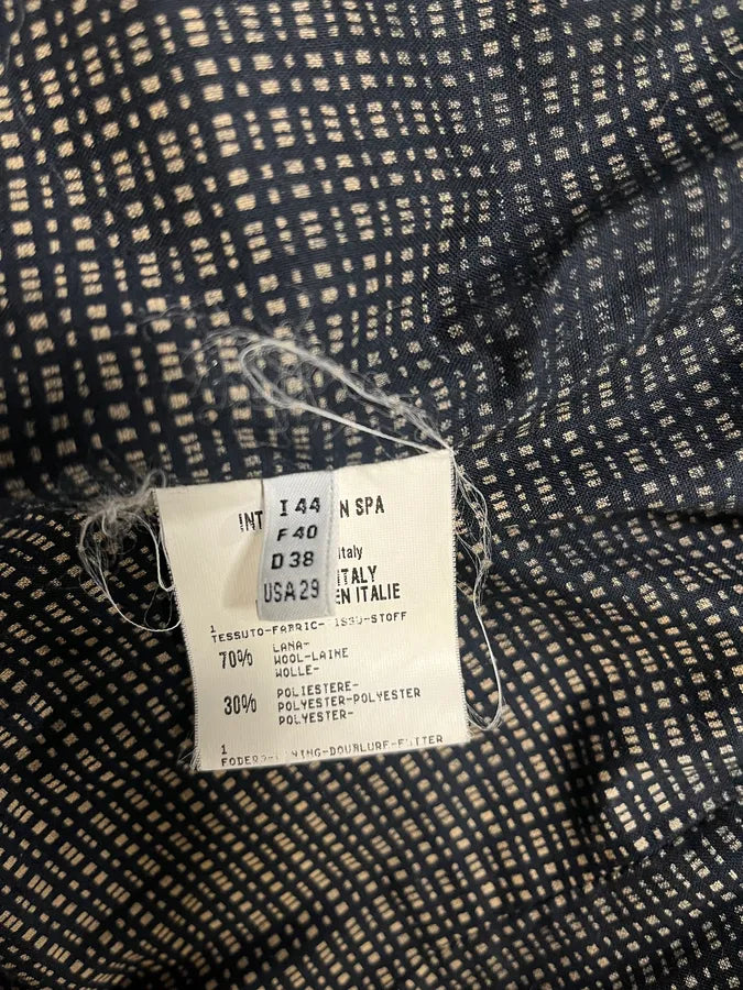 2000s Marithé + François Girbaud Navy Wool Buttoned Extra Collar Jacket PQdkJoM 7