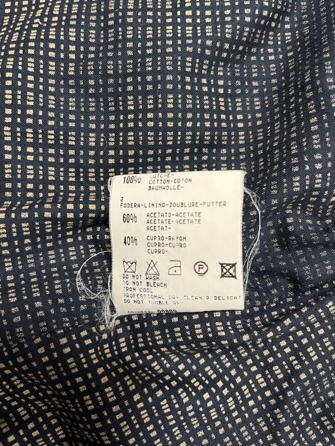 2000s Marithé + François Girbaud Navy Wool Buttoned Extra Collar Jacket PQdkJoM 9