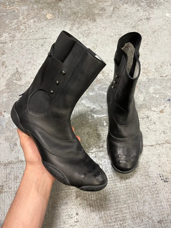 2000s Marithé + François Girbaud Ninja Black Ankle Boots (37eu/us5) TTaRIlH 0