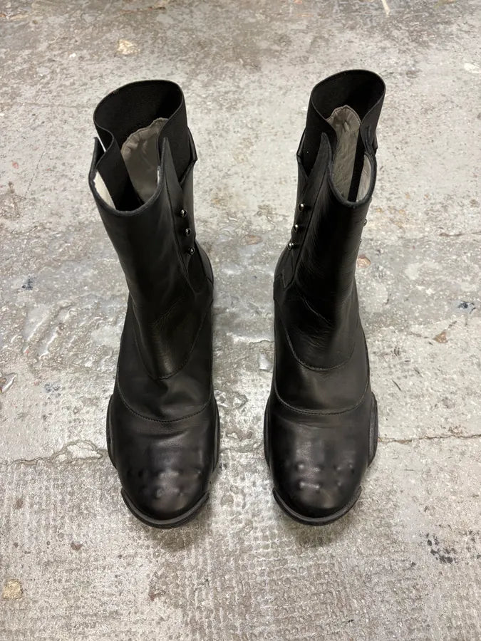 2000s Marithé + François Girbaud Ninja Black Ankle Boots (37eu/us5) TTaRIlH 2