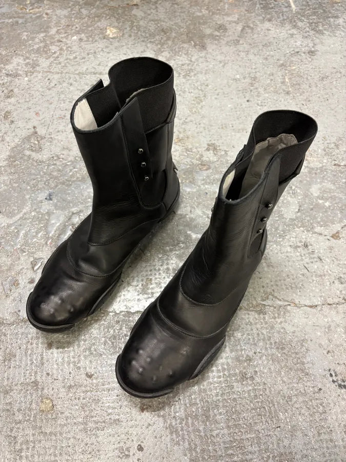 2000s Marithé + François Girbaud Ninja Black Ankle Boots (37eu/us5) TTaRIlH 3