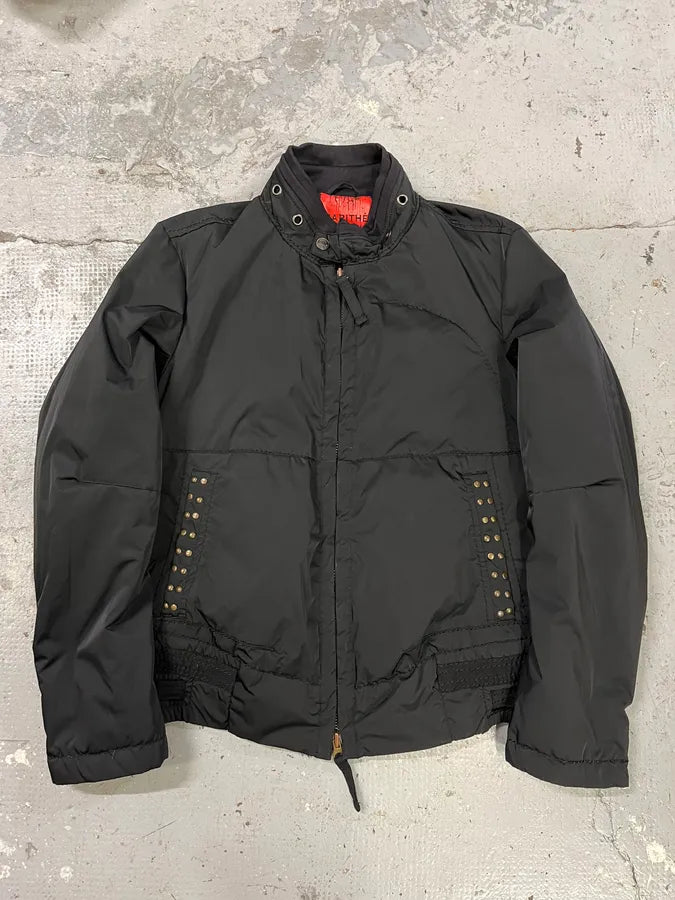 2000s Marithé + François Girbaud Nylon Black Studded Puffer Jacket (M/L) oLIWULb 0