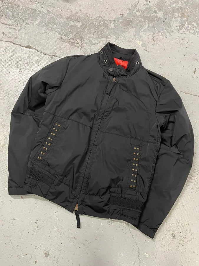 2000s Marithé + François Girbaud Nylon Black Studded Puffer Jacket (M/L) oLIWULb 3