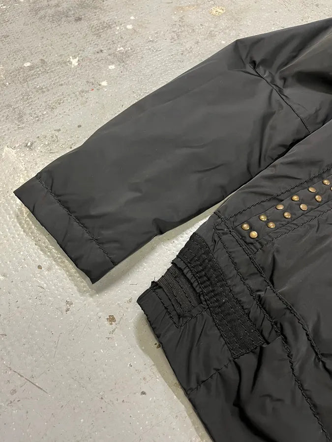 2000s Marithé + François Girbaud Nylon Black Studded Puffer Jacket (M/L) oLIWULb 5