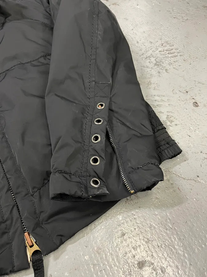 2000s Marithé + François Girbaud Nylon Black Studded Puffer Jacket (M/L) oLIWULb 6
