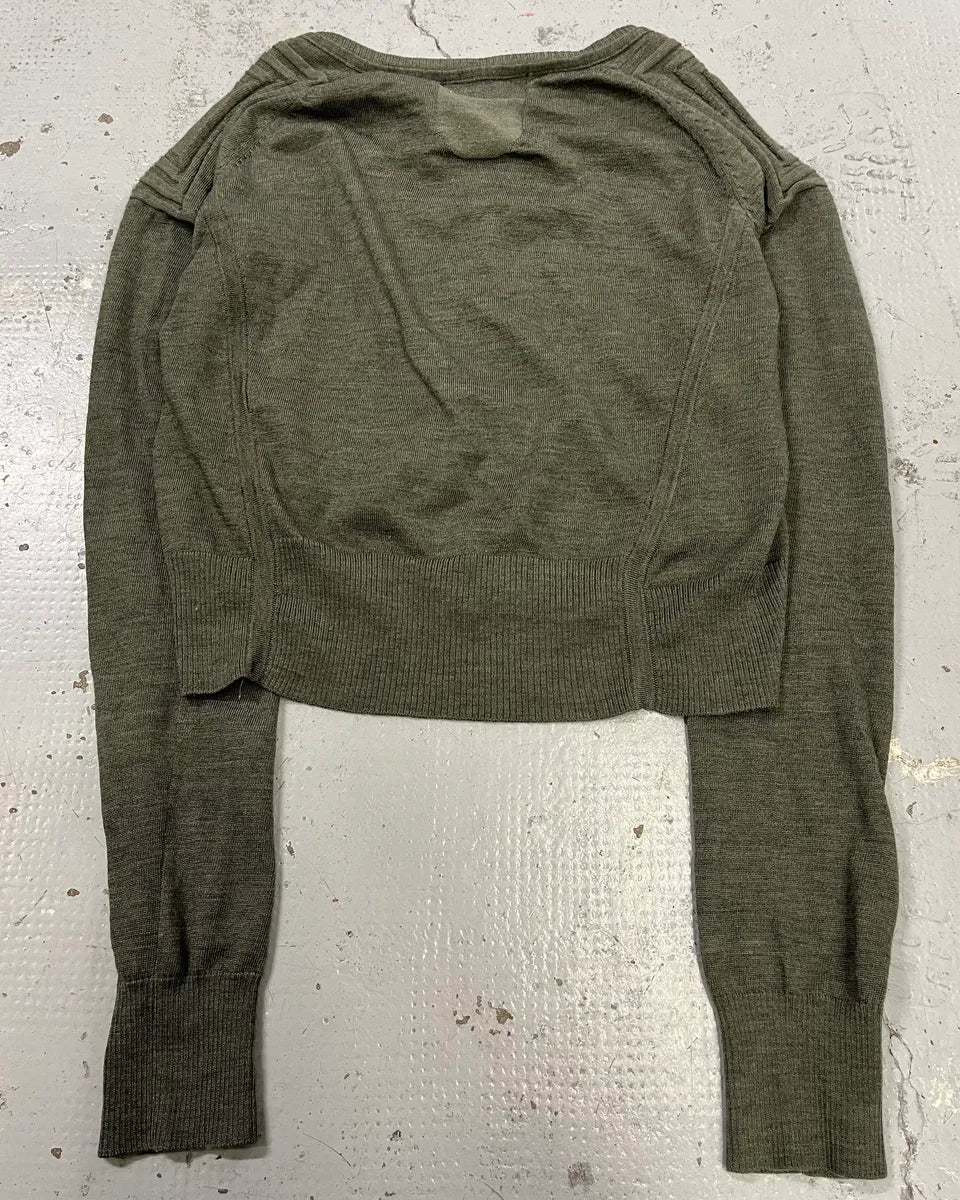 2000s Marithé + François Girbaud Olive Green Cardigan gxwVbbE 6