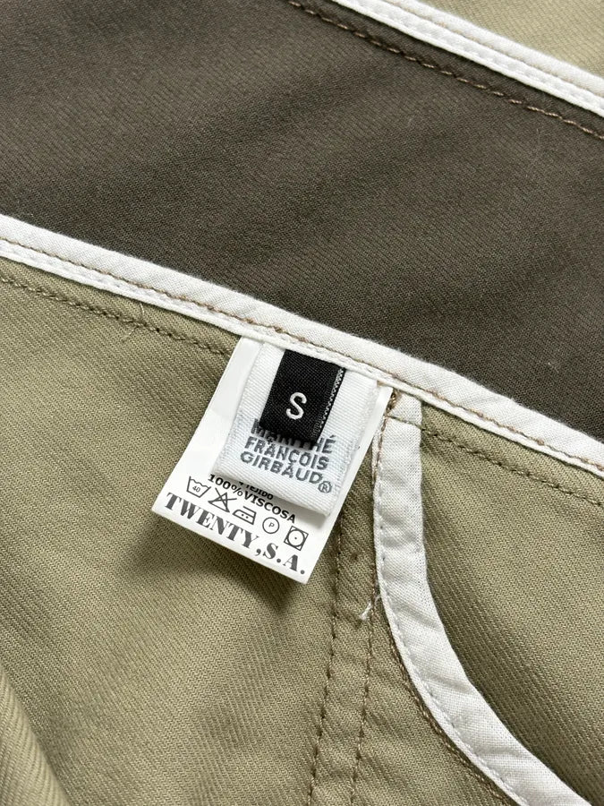 2000s Marithé + François Girbaud Olive Green Officier Buttoned Jacket ptYaUxc 10