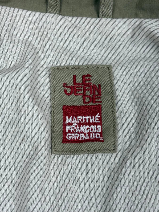 2000s Marithé + François Girbaud Olive Green Officier Buttoned Jacket ptYaUxc 9