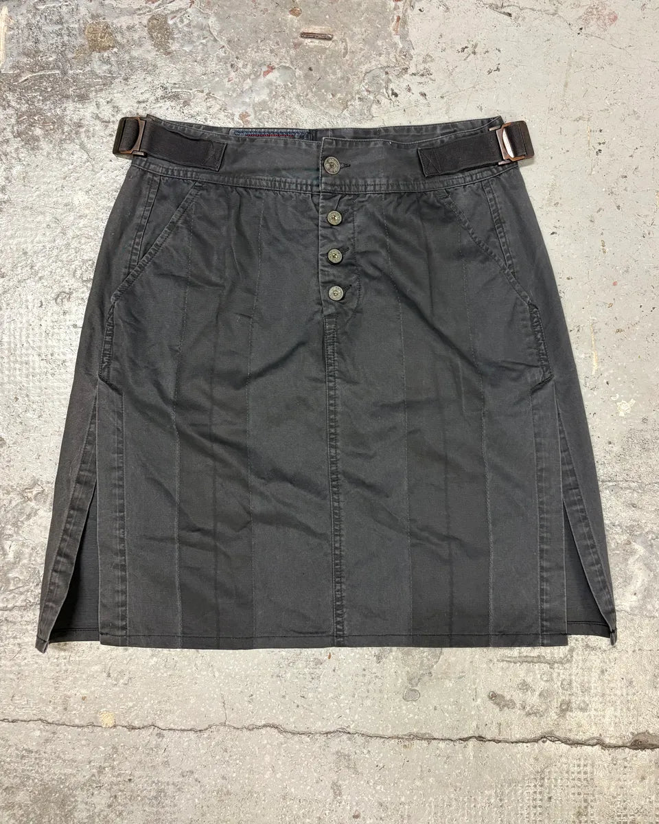 2000s Marithé + François Girbaud Olive Green Strapped Waist Skirt jTTxsiT 0