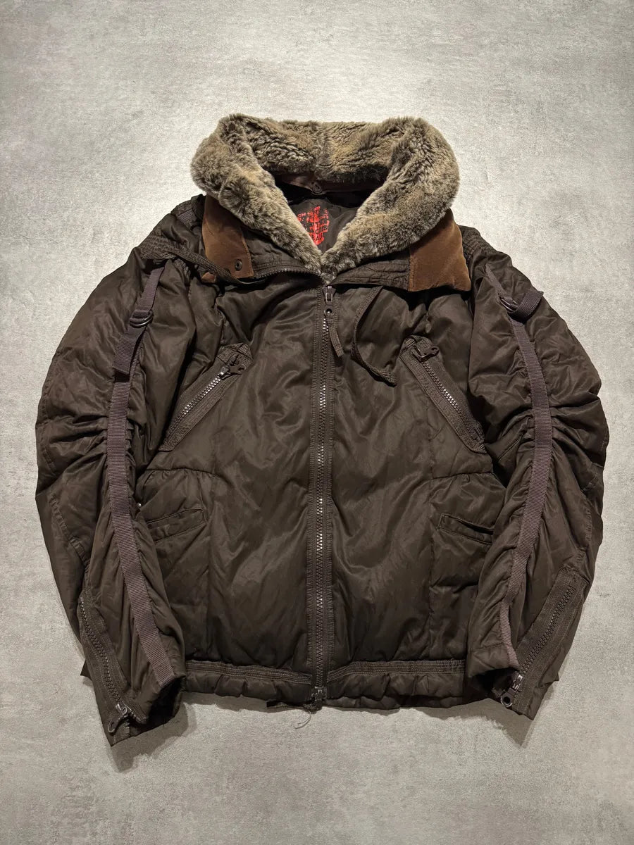 2000s Marithé + François Girbaud Parachute Puffer Brown Jacket wUZWQwy 0