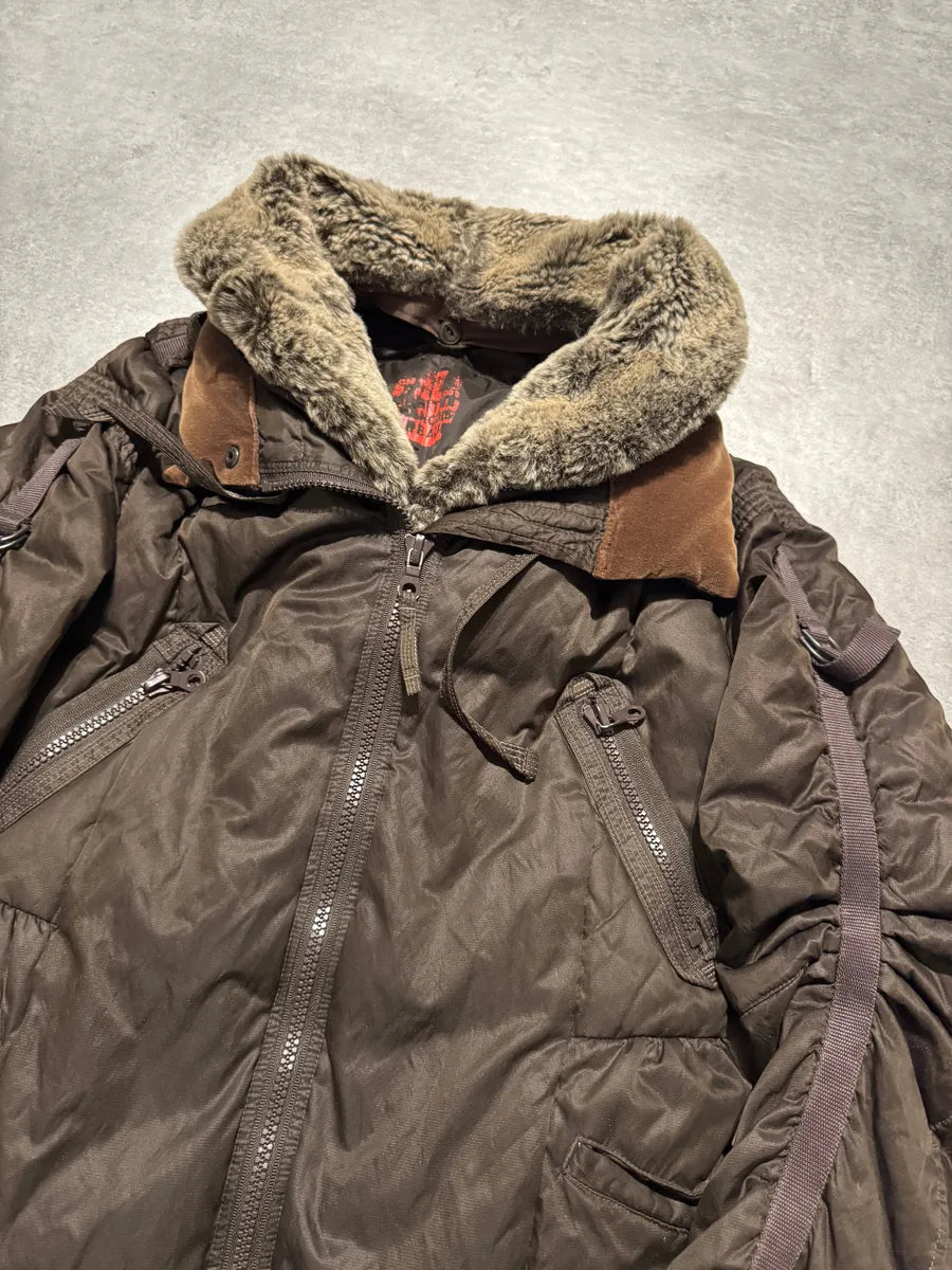 2000s Marithé + François Girbaud Parachute Puffer Brown Jacket wUZWQwy 1
