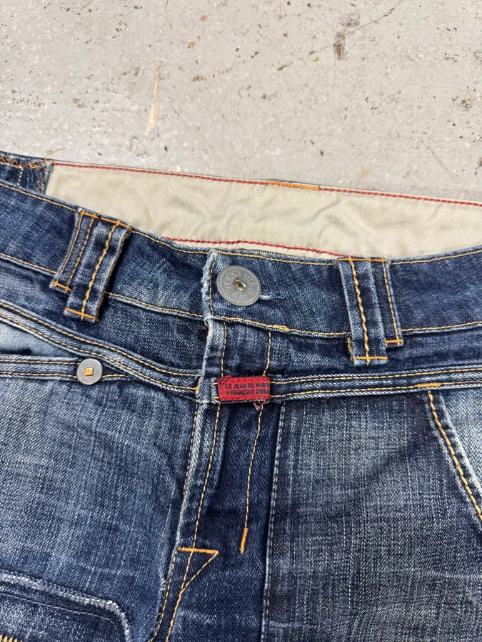 2000s Marithé + François Girbaud Patchwork Blue Denim Jeans KGSgfWt 6