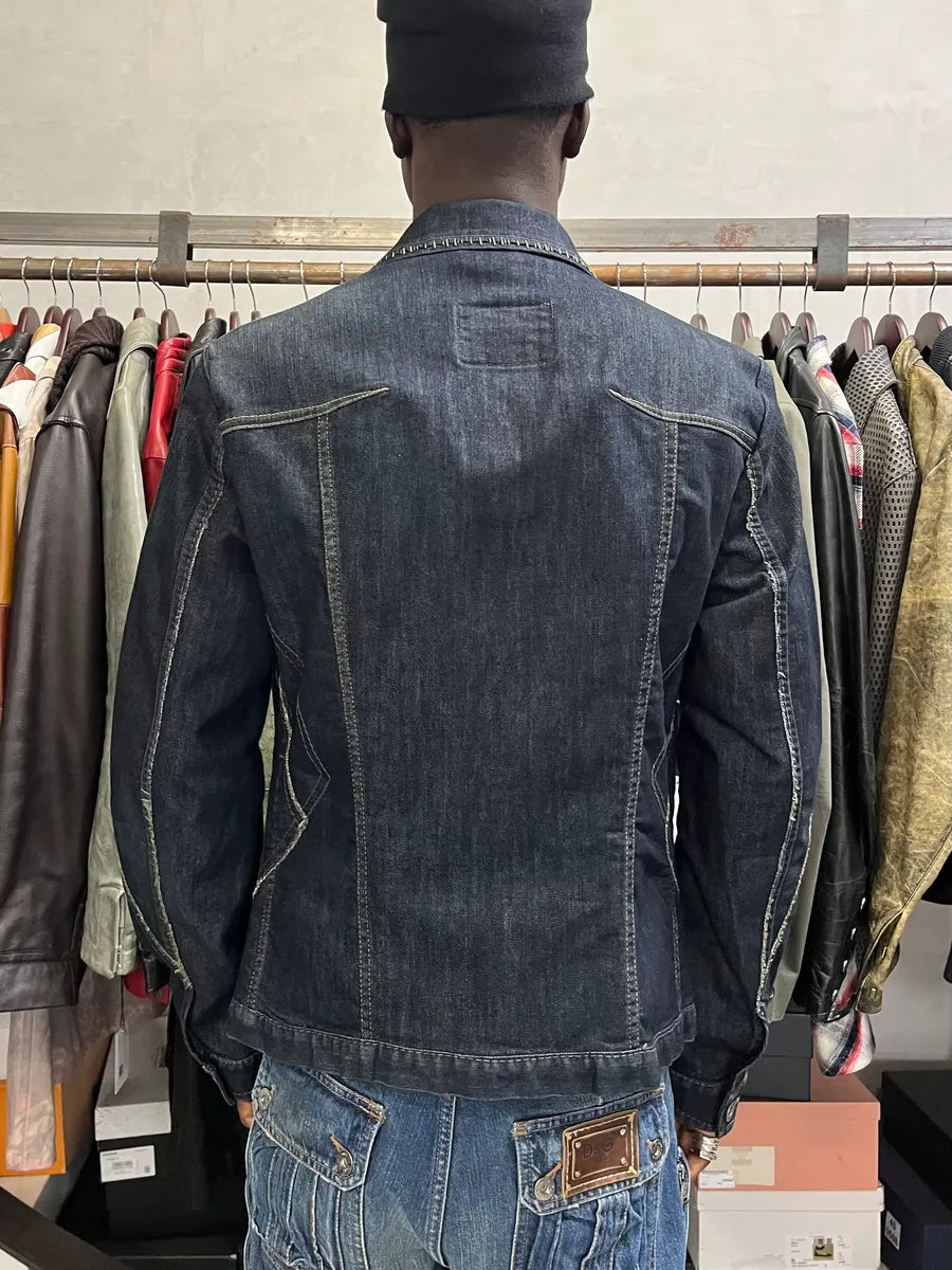 2000s Marithé + François Girbaud Raw Navy Denim Jacket  pbBQQSL 2