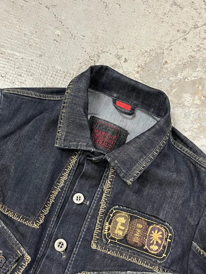 2000s Marithé + François Girbaud Raw Navy Denim Jacket  pbBQQSL 4
