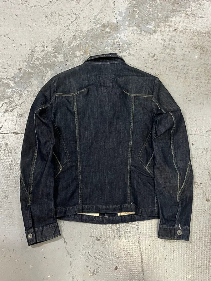 2000s Marithé + François Girbaud Raw Navy Denim Jacket  pbBQQSL 5