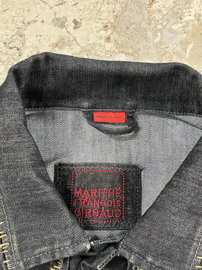 2000s Marithé + François Girbaud Raw Navy Denim Jacket  pbBQQSL 8