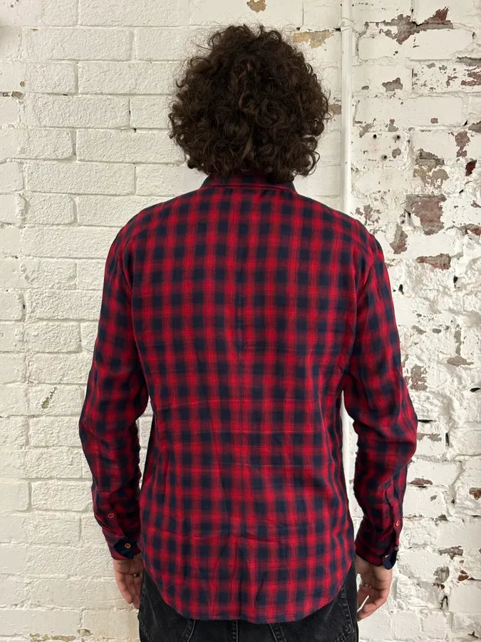 2000s Marithé + François Girbaud Red Black Plaid Cotton Shirt JQbGOjB 2