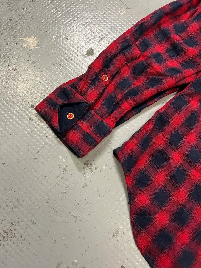 2000s Marithé + François Girbaud Red Black Plaid Cotton Shirt JQbGOjB 6