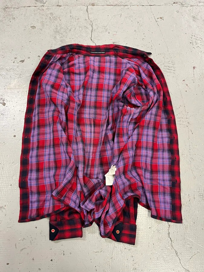2000s Marithé + François Girbaud Red Black Plaid Cotton Shirt JQbGOjB 7