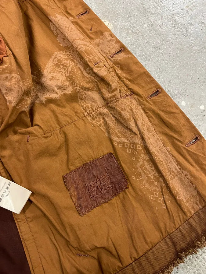 2000s Marithé + François Girbaud Red Destructured Patchwork Leather Artisanal Jacket (M/L) 10