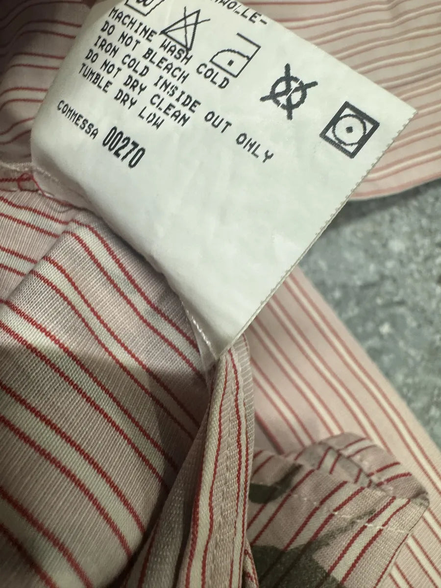 2000s Marithé + François Girbaud Red Stripes Tribal Shirt (M) 7