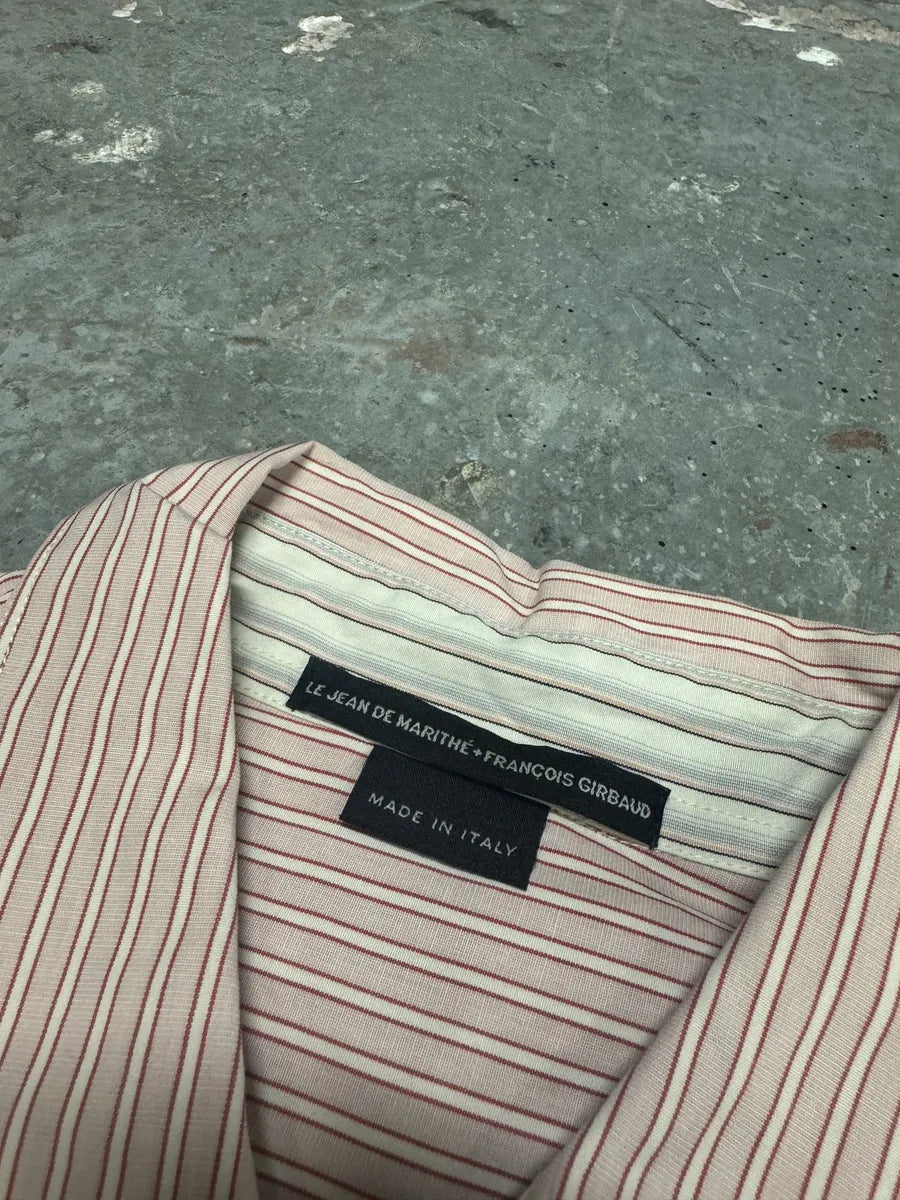 2000s Marithé + François Girbaud Red Stripes Tribal Shirt (M) 9