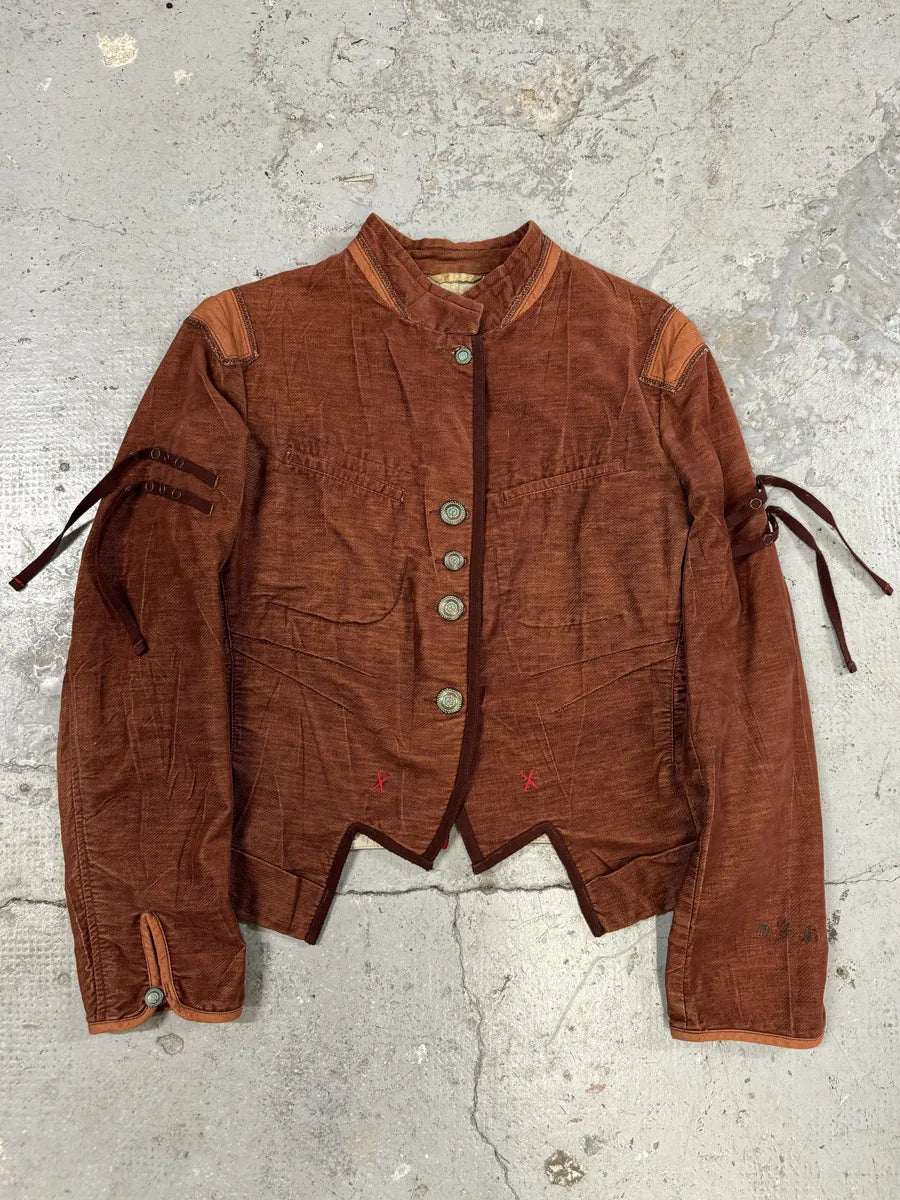 2000s Marithé + François Girbaud Rouille Faded Light Samurai Jacket (M) coaQQqn 0