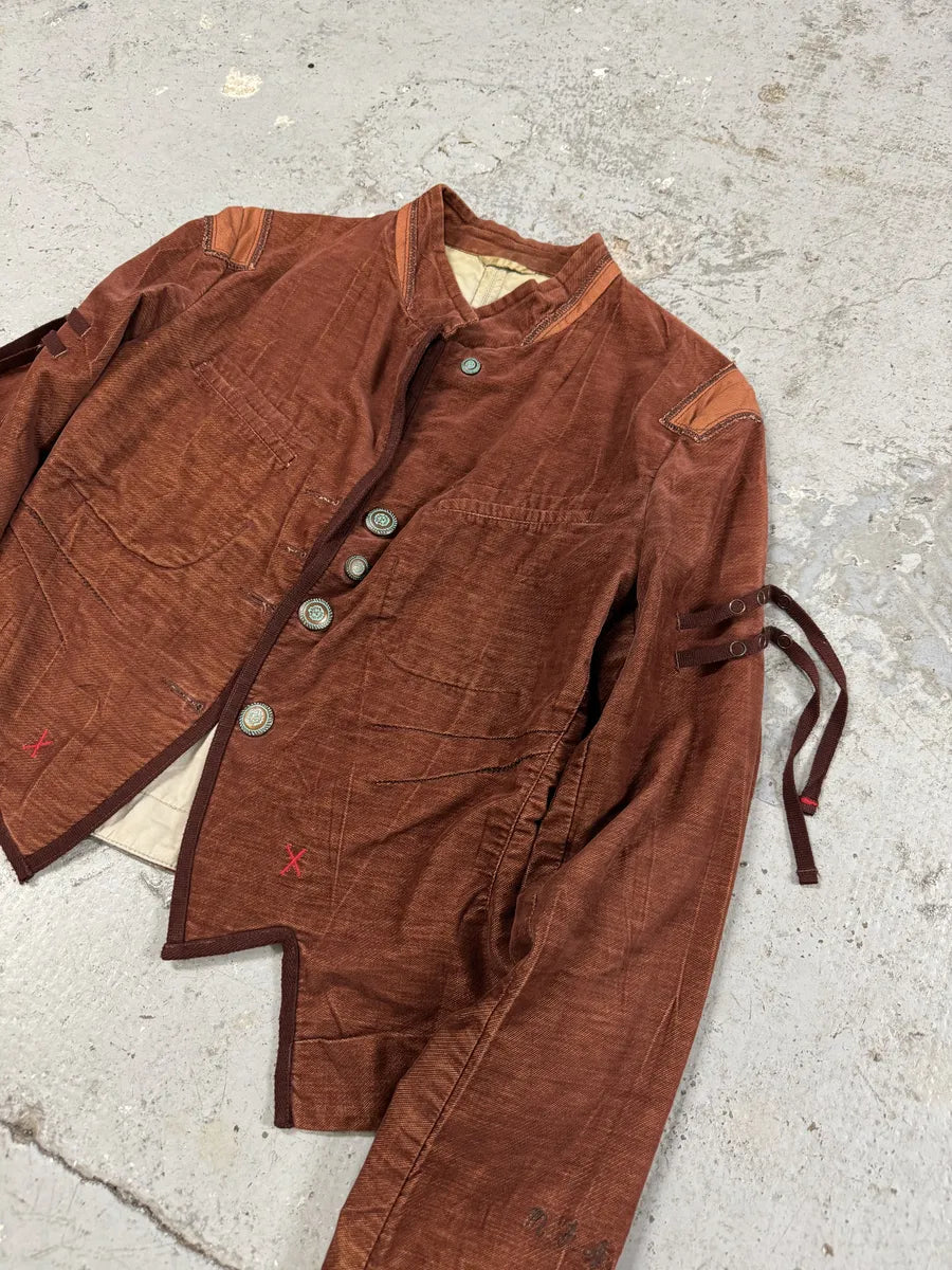 2000s Marithé + François Girbaud Rouille Faded Light Samurai Jacket (M) coaQQqn 10