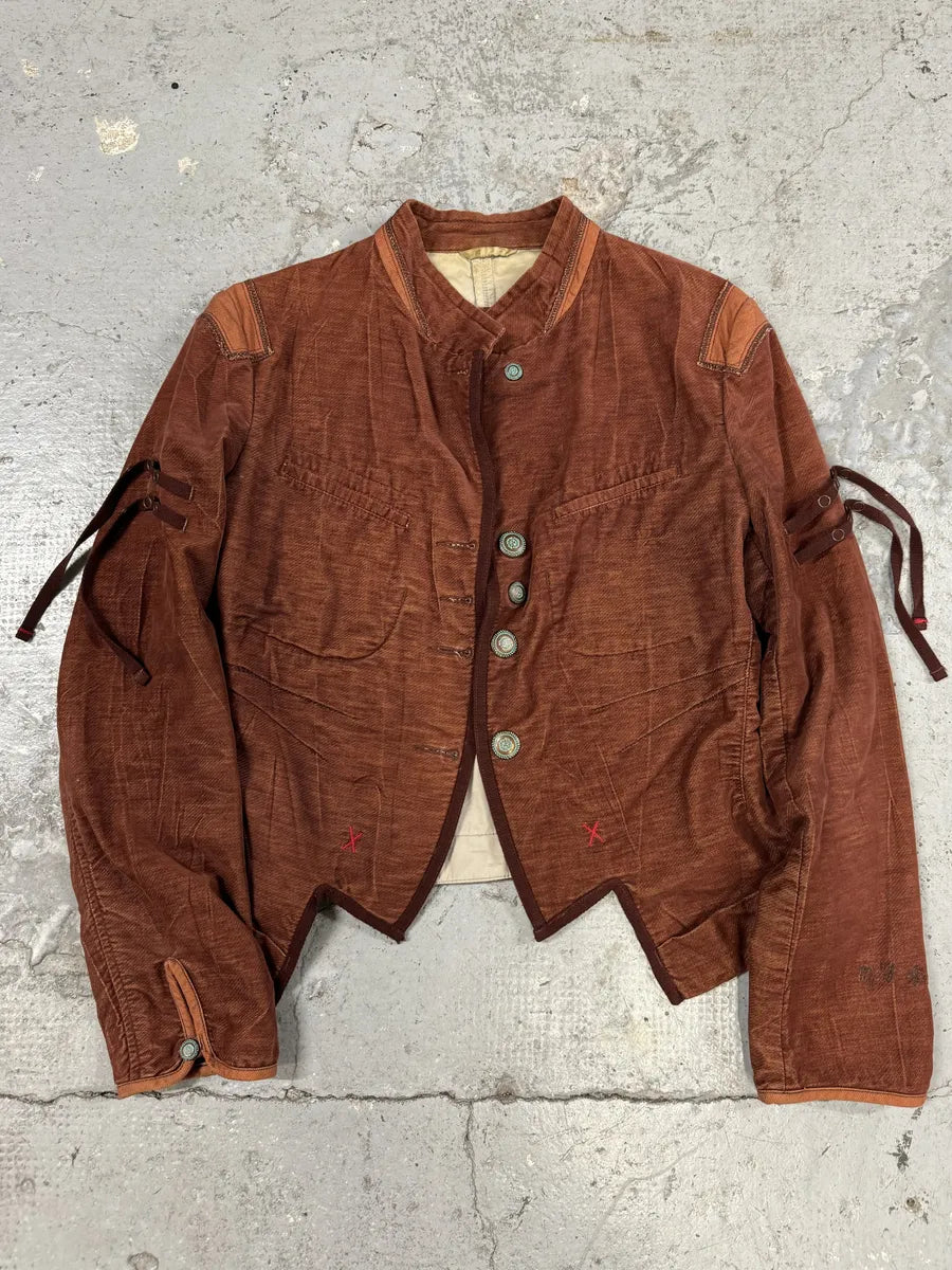 2000s Marithé + François Girbaud Rouille Faded Light Samurai Jacket (M) coaQQqn 11