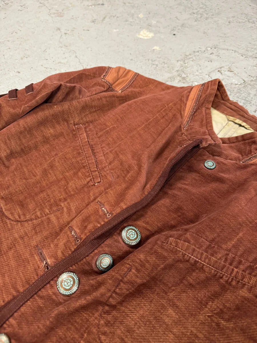 2000s Marithé + François Girbaud Rouille Faded Light Samurai Jacket (M) coaQQqn 8