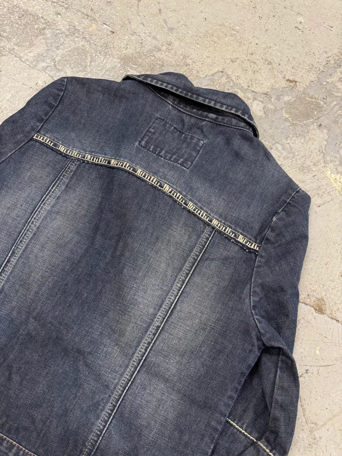 2000s Marithé + François Girbaud Signature Blue Denim Buttoned Jacket (S) KZKUnPE 3