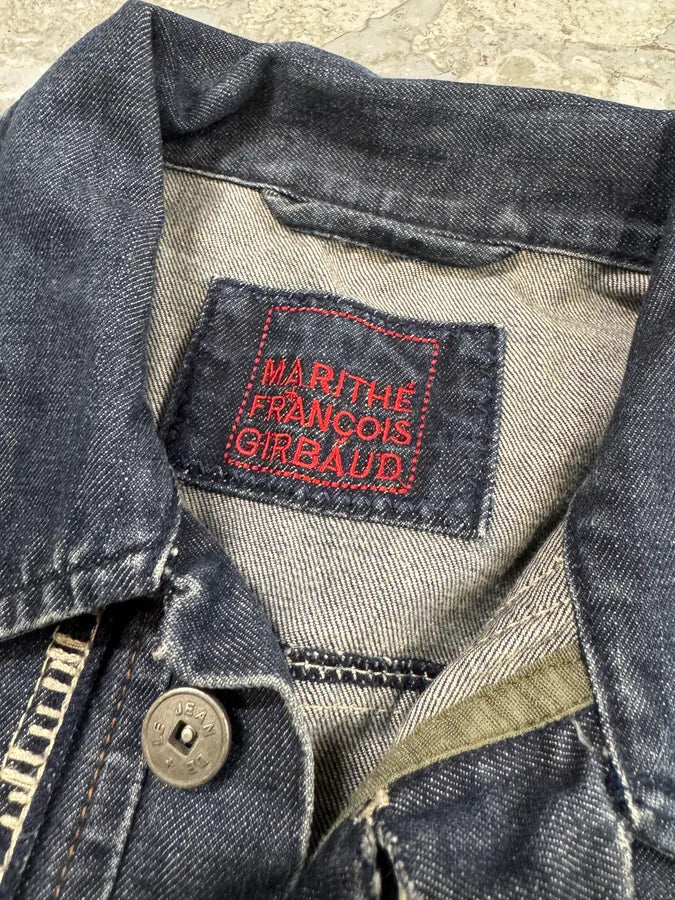 AW2007 Marithé + François Girbaud Signature Blue Denim Buttoned Jacket KZKUnPE 7