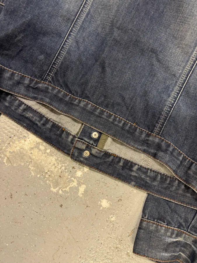 2000s Marithé + François Girbaud Signature Blue Denim Buttoned Jacket (S) KZKUnPE 8