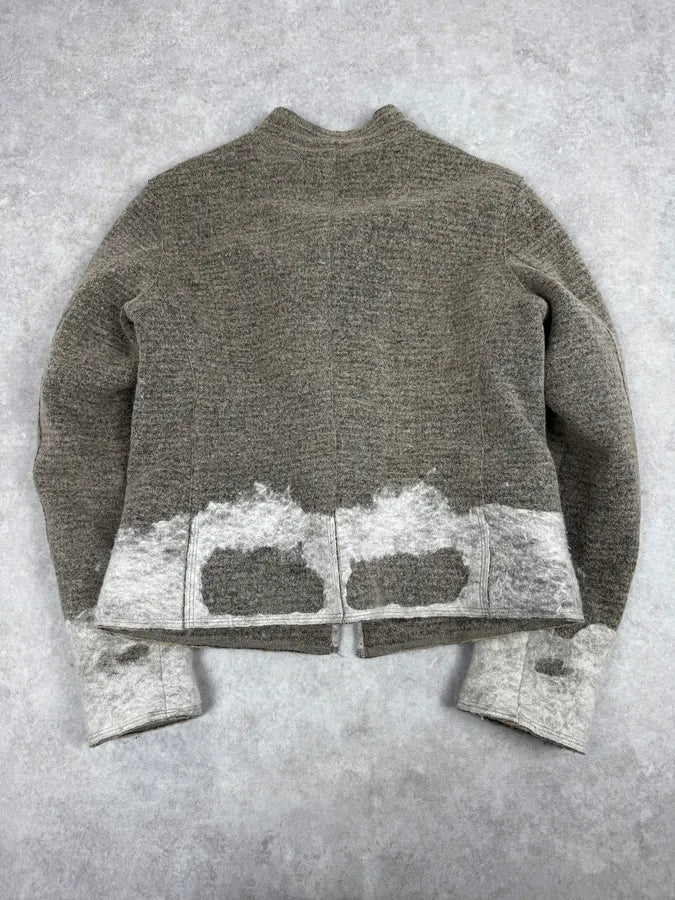 2000s Marithé + François Girbaud Skeleton beige Wool Jacket mQaaeAL 3