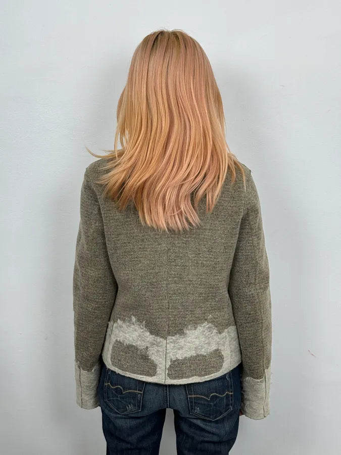 2000s Marithé + François Girbaud Skeleton beige Wool Jacket mQaaeAL 2