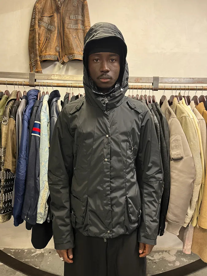 2000s Marithé + François Girbaud Ski Puffer Black Hooded Jacket eWskdYs 0