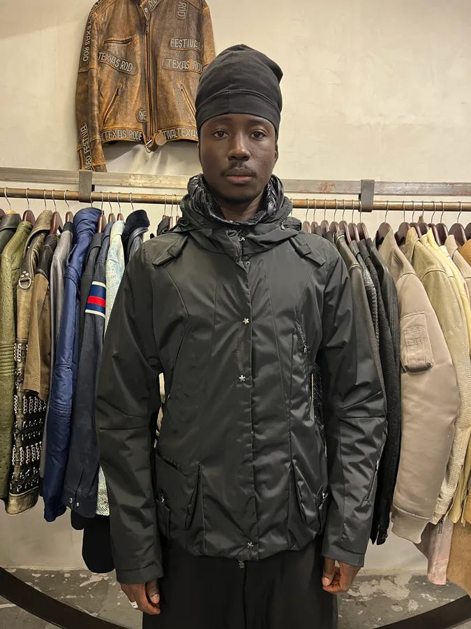 2000s Marithé + François Girbaud Ski Puffer Black Hooded Jacket eWskdYs 1