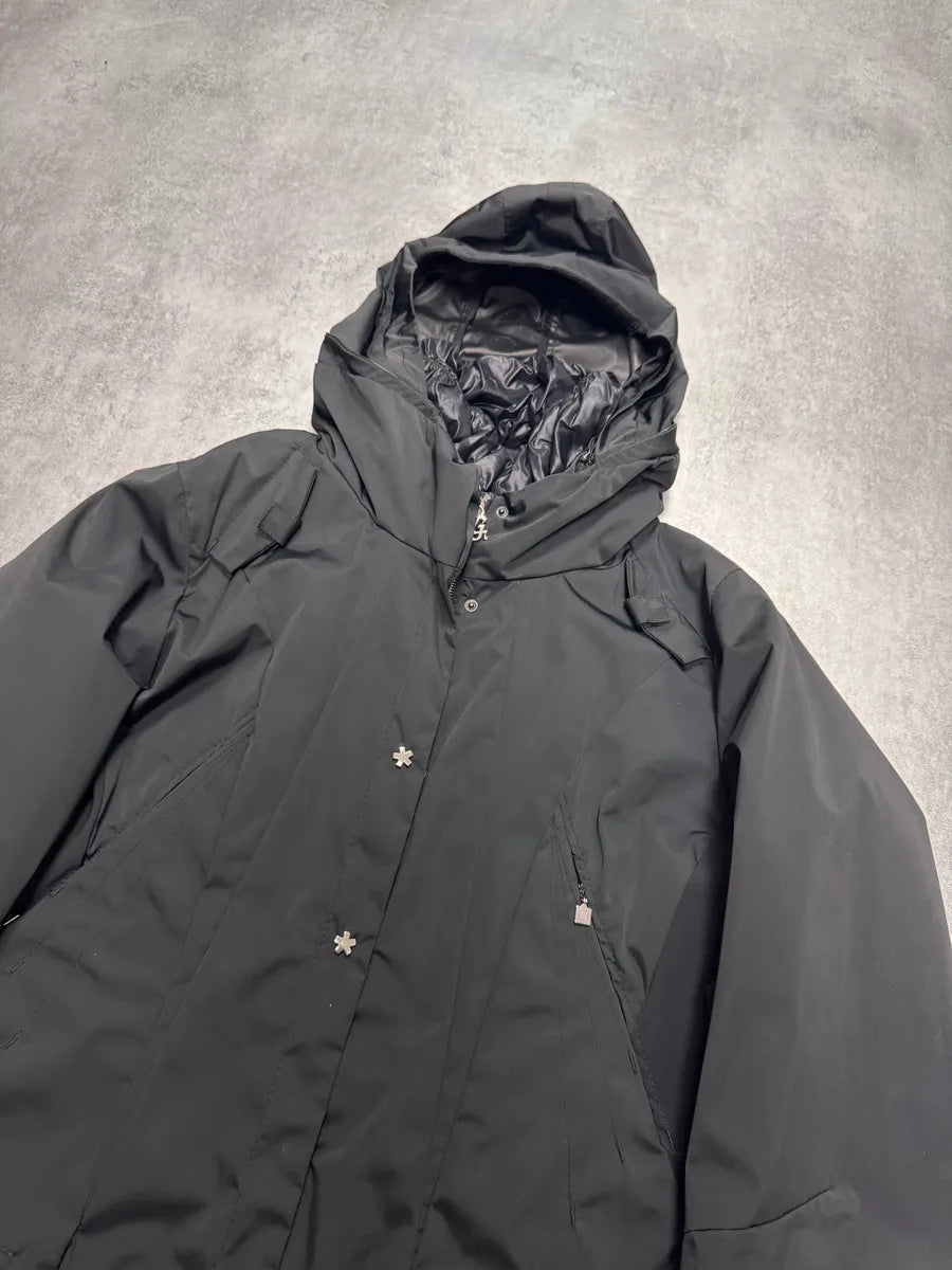 2000s Marithé + François Girbaud Ski Puffer Black Hooded Jacket eWskdYs 4
