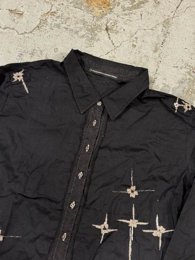 2000s Marithé + François Girbaud Stars Black Shirt vLsiLPX 4