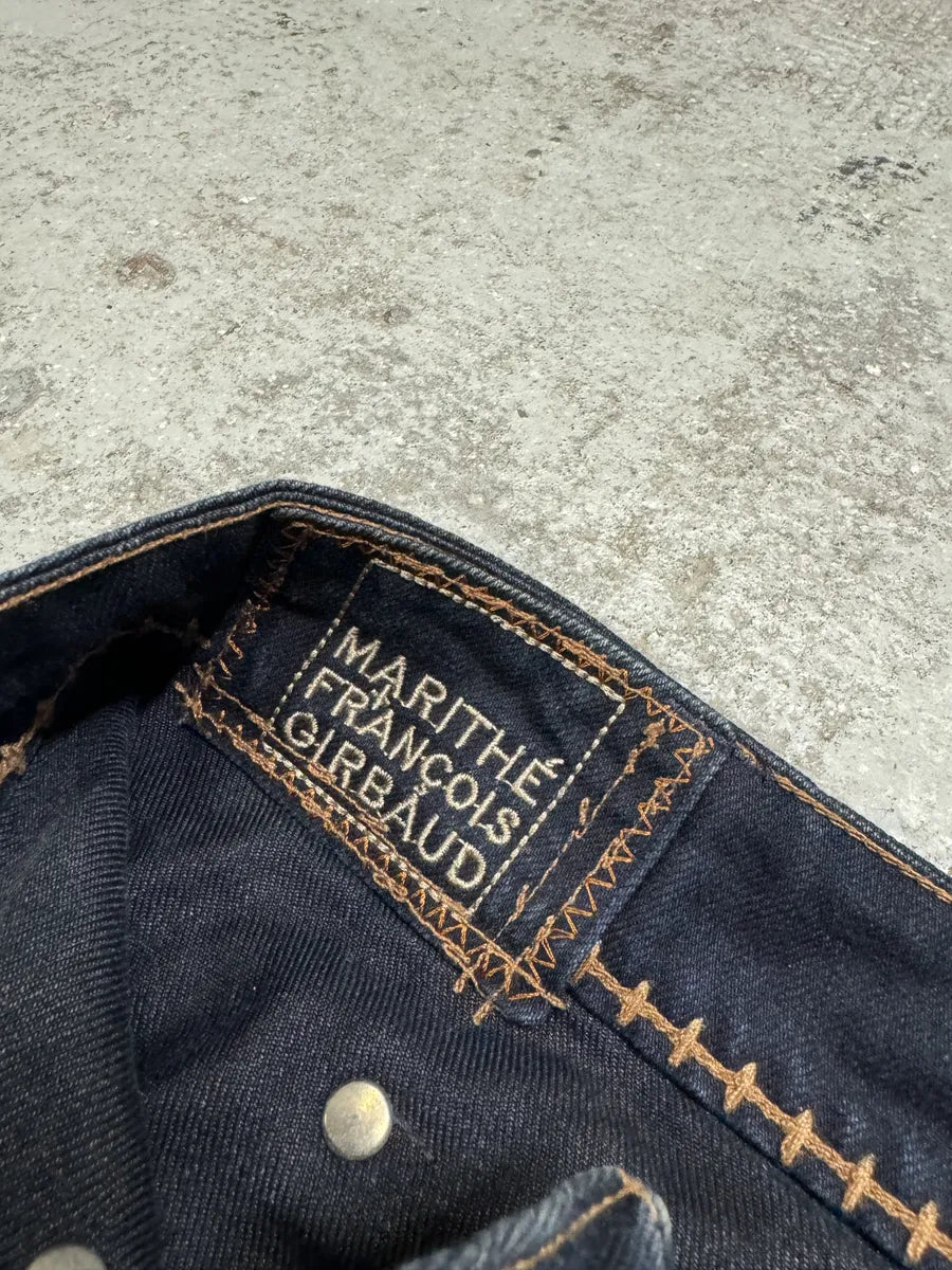 2000s Marithé + François Girbaud Stars Straps Brut Denim Jeans OSUvfoW 10