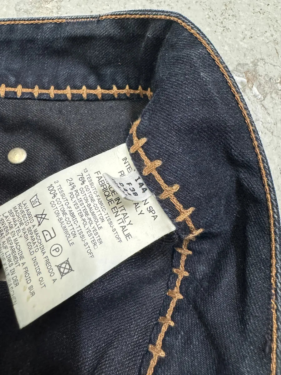 2000s Marithé + François Girbaud Stars Straps Brut Denim Jeans OSUvfoW 9