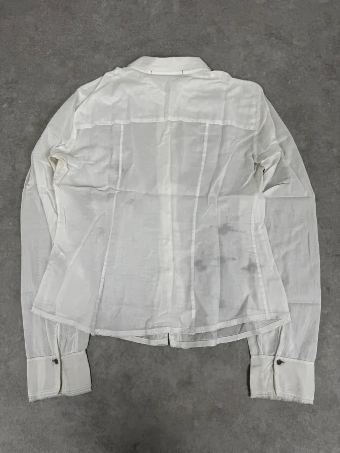 2000s Marithé + François Girbaud Stars White Shirt KGpJKZa 3