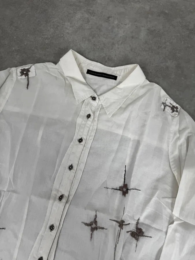 2000s Marithé + François Girbaud Stars White Shirt KGpJKZa 4