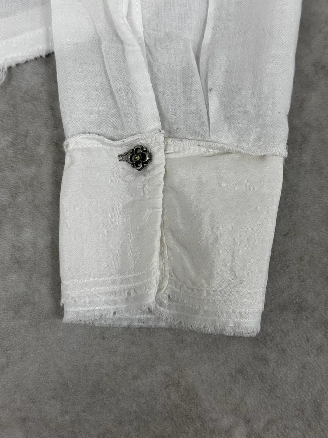 2000s Marithé + François Girbaud Stars White Shirt Cmnpqar 8