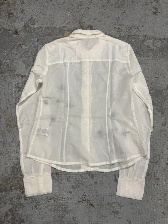 2000s Marithé + François Girbaud Stars White Shirt rvZdvdo 4