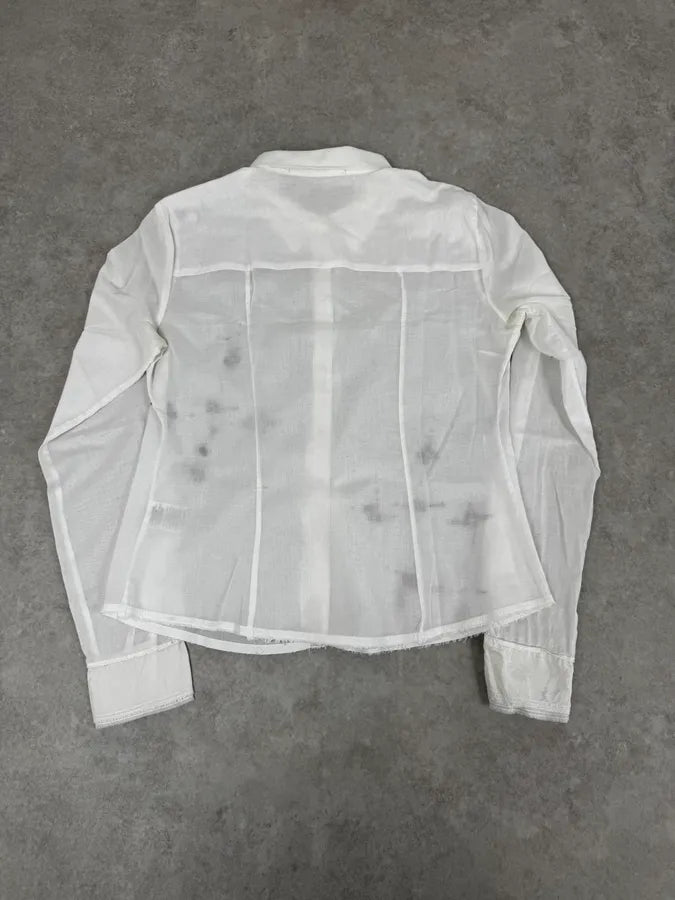 2000s Marithé + François Girbaud Stars White Shirt Cmnpqar 3