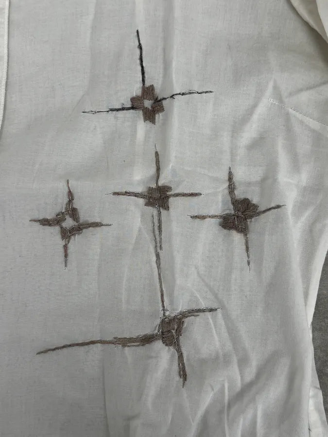 2000s Marithé + François Girbaud Stars White Shirt KGpJKZa 7